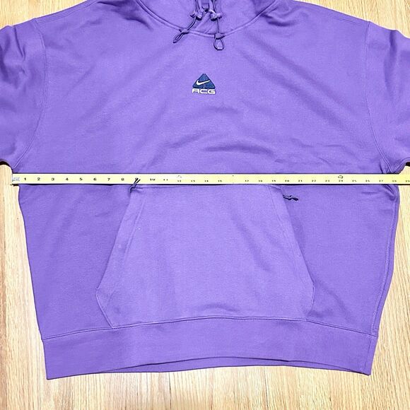 Nike ACG Therma-FIT Unisex Size XL Purple Fleece Loose Fit Pullover Hoodie - Picture 4 of 8